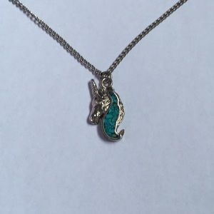 Sterling silver turquoise unicorn necklace